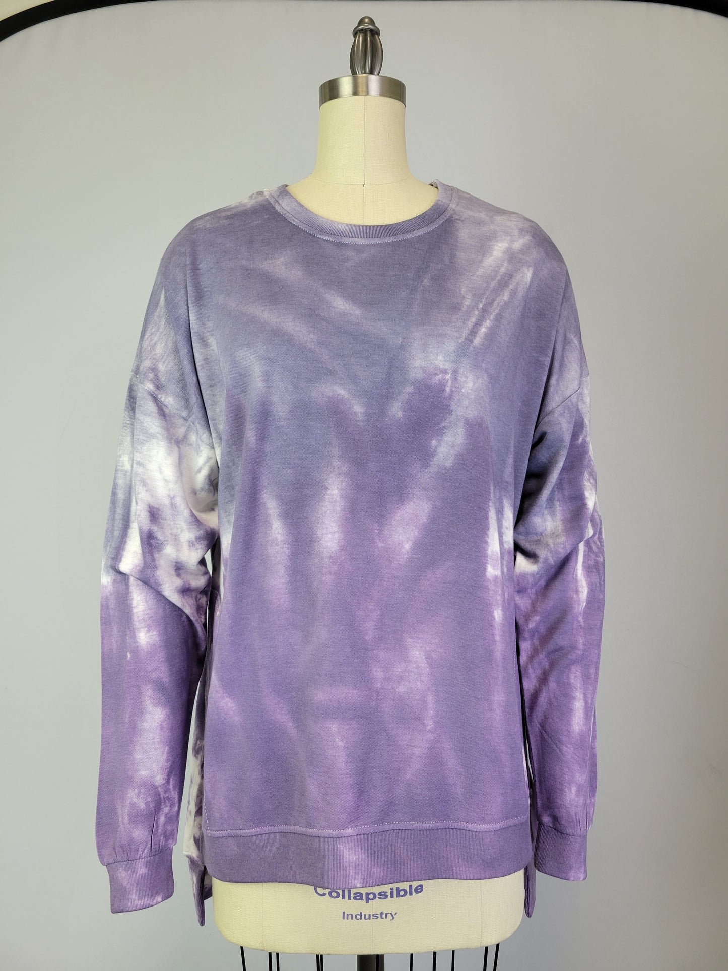 Dip Dye Sweatshirt w/ Side Seam Vents-- Venice Grape (D190645)