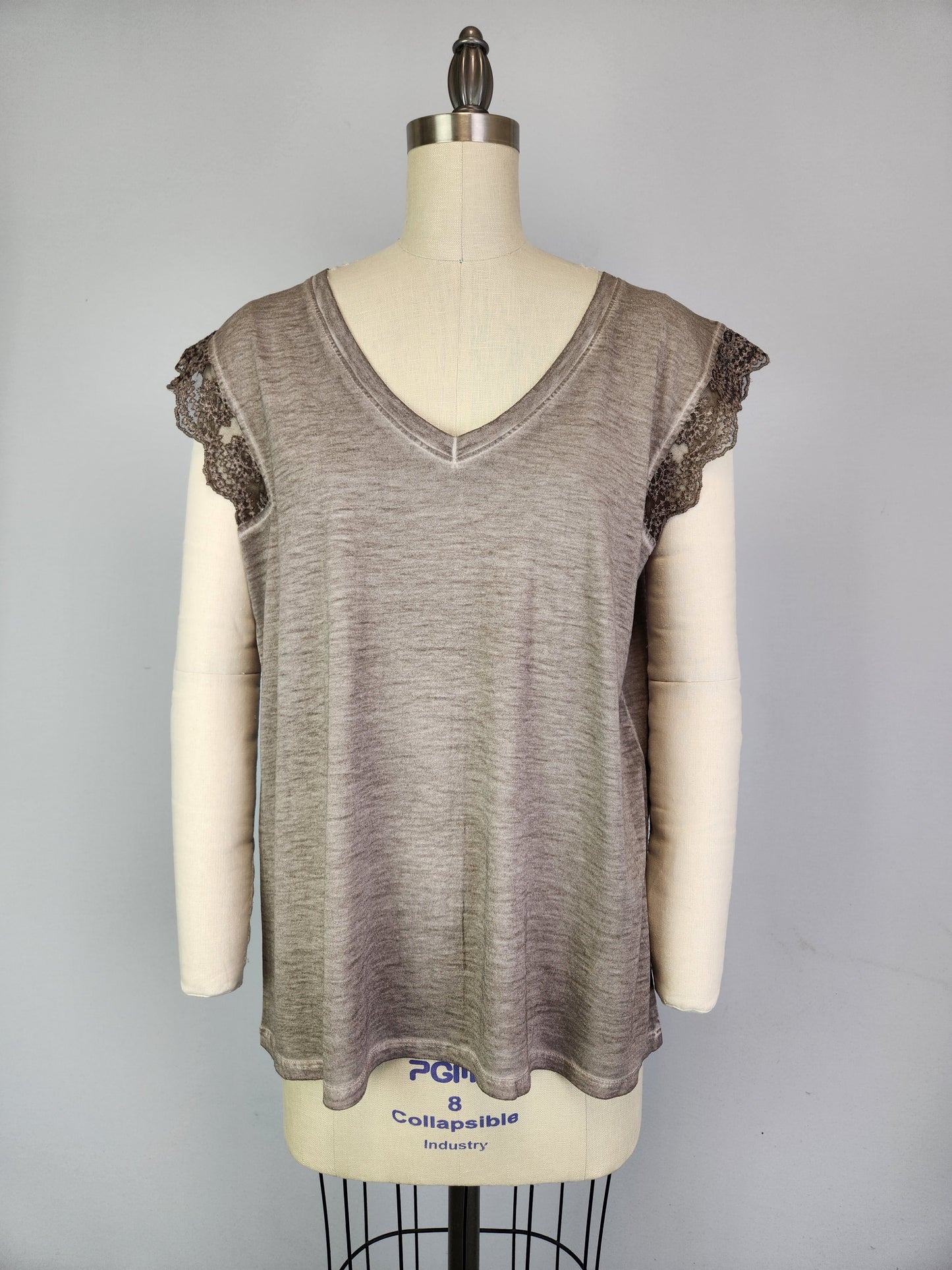 Sleeveless Lace Open Back Detail Top (190750) Satellite