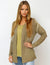 Open Front Sweater-like Cardigan - Taupe
