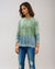 Dip Dye Sweatshirt w/ Side Seam Slits -- Meadow Tapestry (D190645)