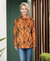 Cowl Neck Drawstring Jacquard Sweater-like Top - (D27080)