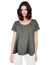 Swing Tee Shirt with Pearls (D1953) Dk Grey Mélange S/S