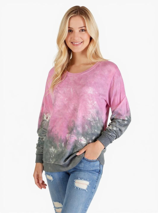 Dip Dye Sweatshirt w/ Side Seam Vents -- Beau Falcon (D190645)