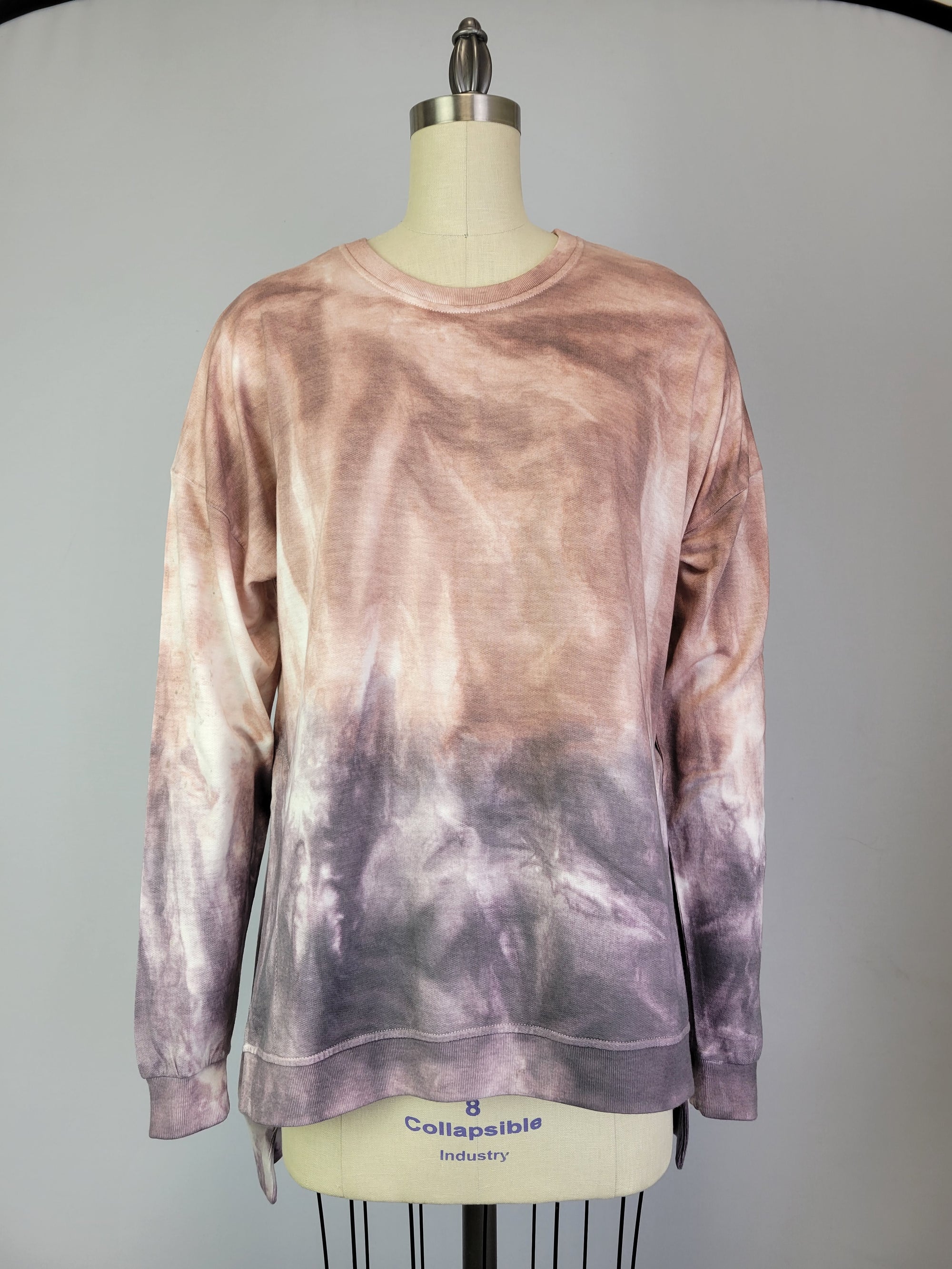 Dip Dye Sweatshirt w/ Side Seam Vents -- Butterfly (D190645)