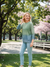Dip Dye Sweatshirt w/ Side Seam Slits -- Meadow Tapestry (D190645)