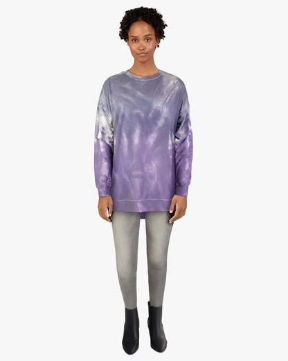Dip Dye Sweatshirt w/ Side Seam Vents-- Venice Grape (D190645)