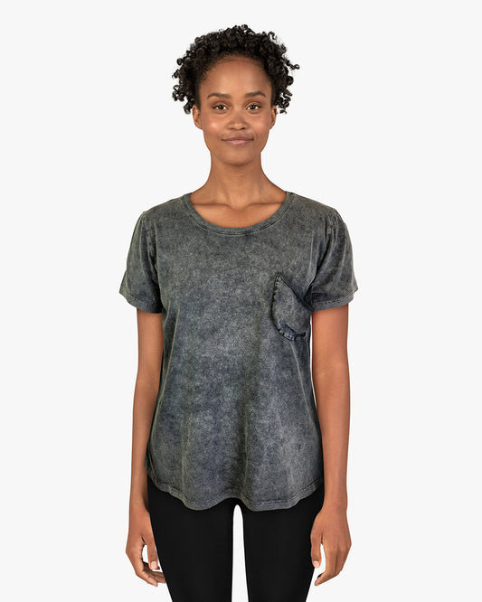 Mineral Wash One Pocket Tee -- Night S/S (D190663)