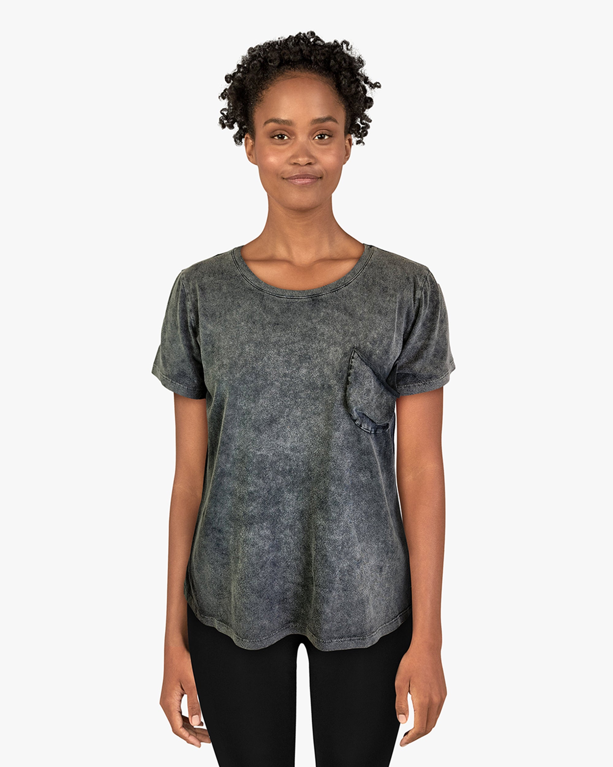 Mineral Wash One Pocket Tee -- Night S/S (D190663)