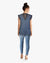 Sleeveless Lace Open Back Detail Top -- Oslo Sky (D190750)