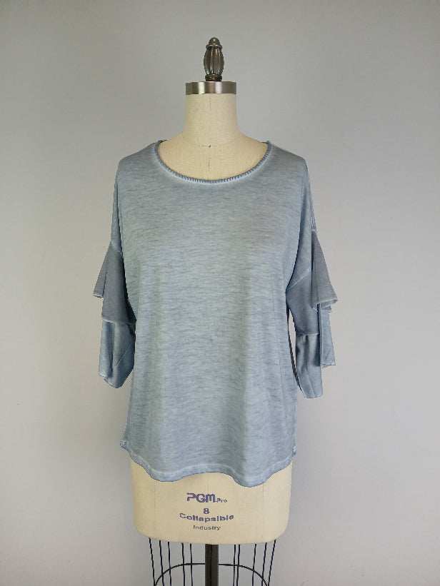 Double Layer Sleeve Oil Dye Top -- Nissi D190764