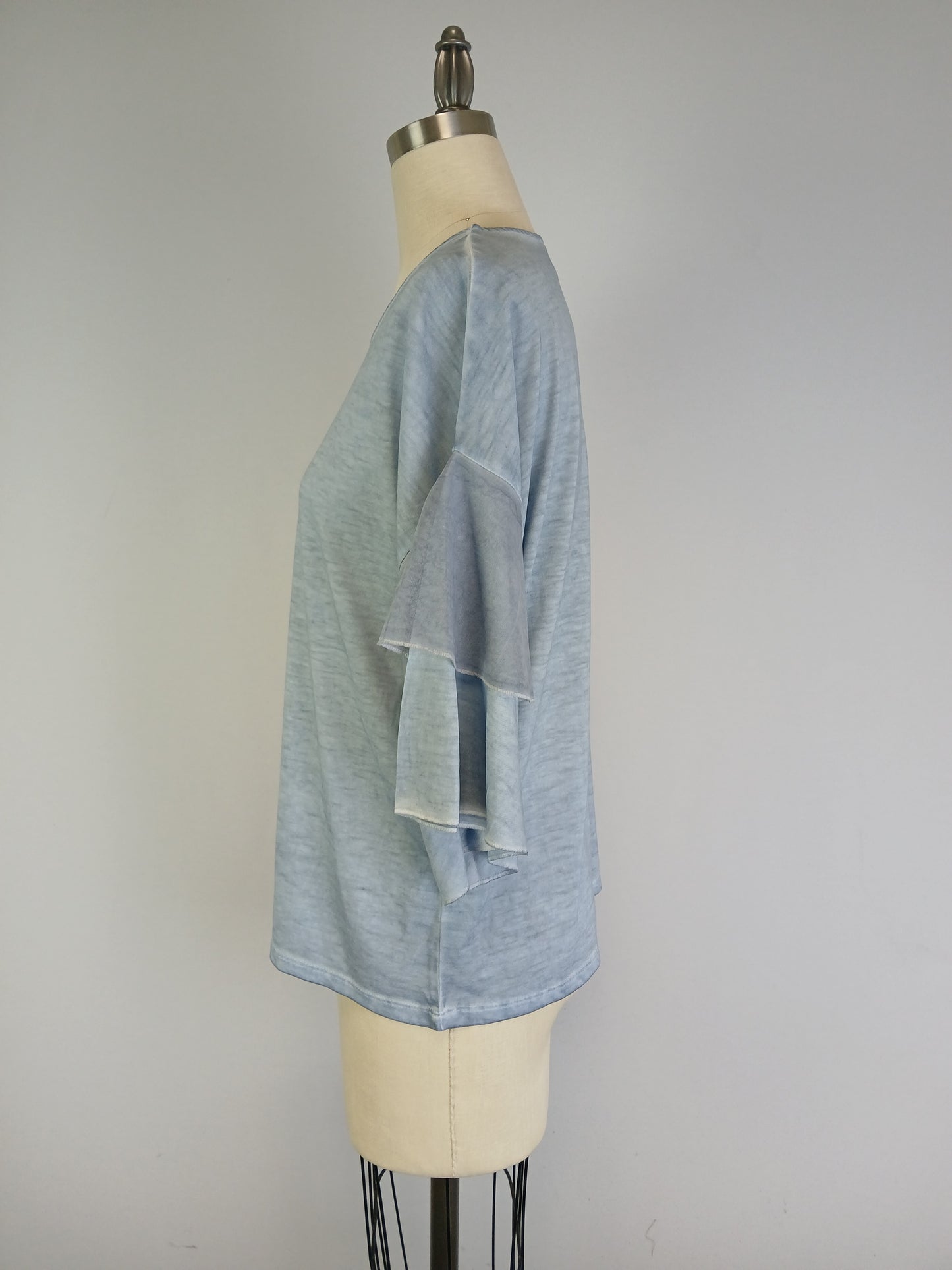 Double Layer Sleeve Oil Dye Top -- Nissi D190764