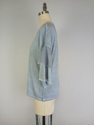 Double Layer Sleeve Oil Dye Top -- Nissi D190764