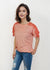 Ruffle Shoulder Oil Dye Top -- Sahara Sky (D190777)