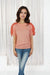 Ruffle Shoulder Oil Dye Top -- Sahara Sky (D190777)