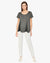 Swing Tee Shirt with Pearls (D1953) Dk Grey Mélange S/S