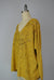 Sweater-like V Neck Foil Screen Top - Messing (D1993FS)