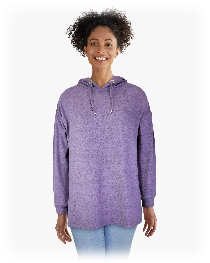 Hooded Sweater-like Top (D23555R Lavender)