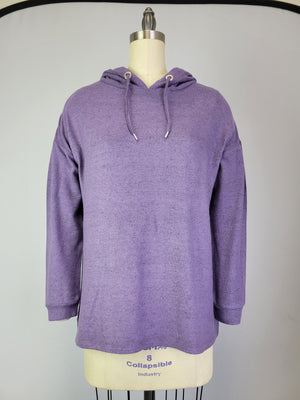 Hooded Sweater-like Top (D23555R Lavender)
