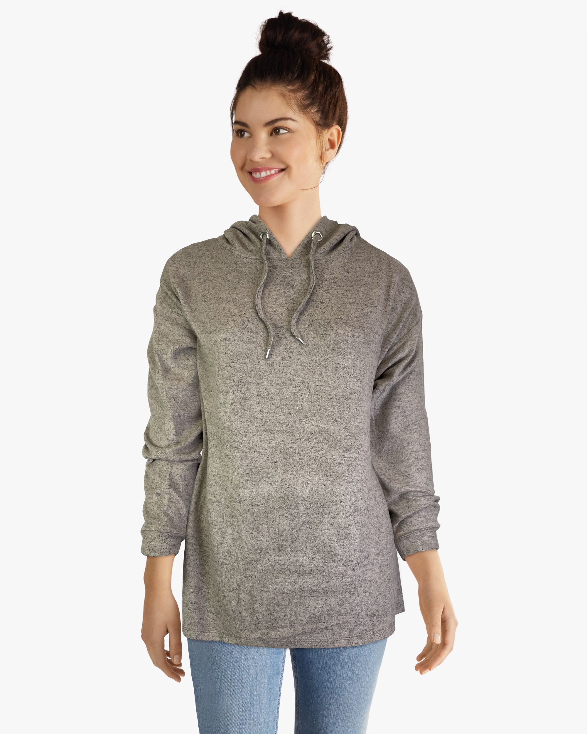 Hooded Sweater-like Top (D23555R Moonrock)