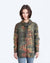 Cowl Neck Drawstring Sweater-like Top - Orange Animal (D24445)