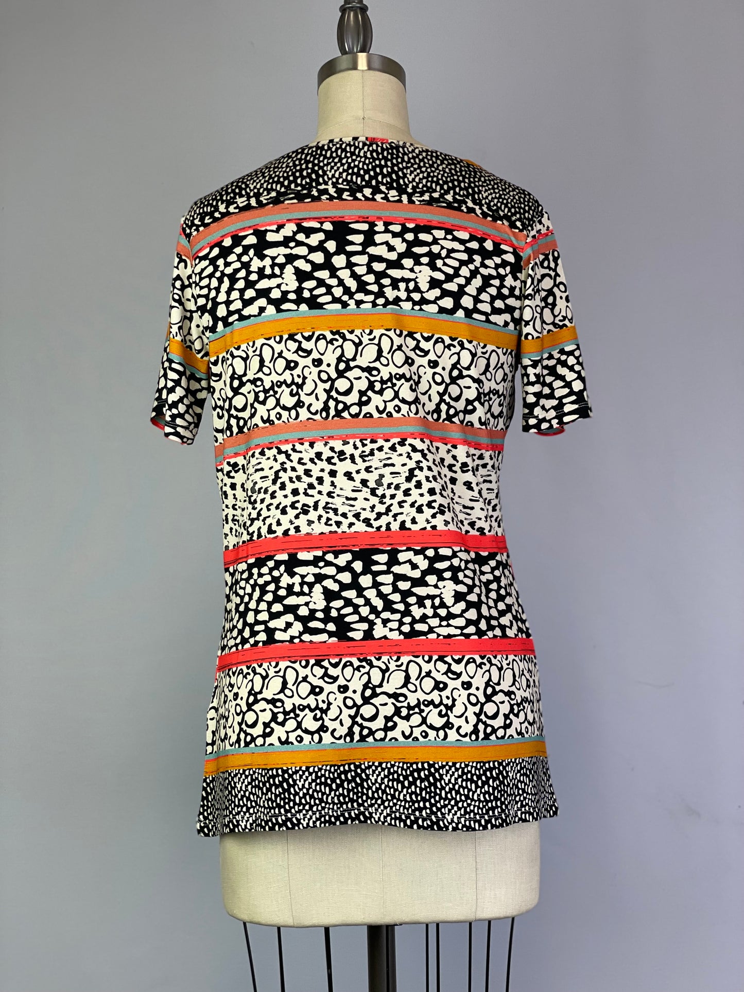 Scoop Neck Knit Printed Top (D26271) S/S