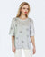 3/4 Sleeve Studded Hearts and Stars Top