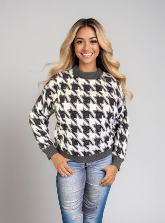 Mock Neck Jacquard Yummy (D28242 Tetro)