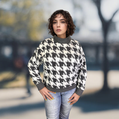 Mock Neck Jacquard Yummy (D28242 Tetro)