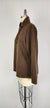 Quilted L/S High Collar Top -- D28367 Walnut