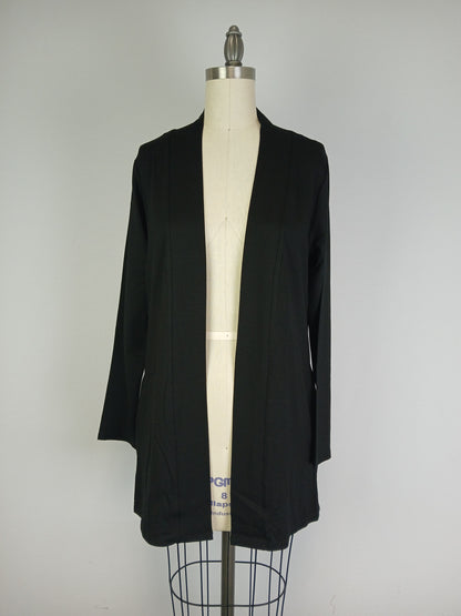 Open Front Cardigan -- Black (D28516CR)