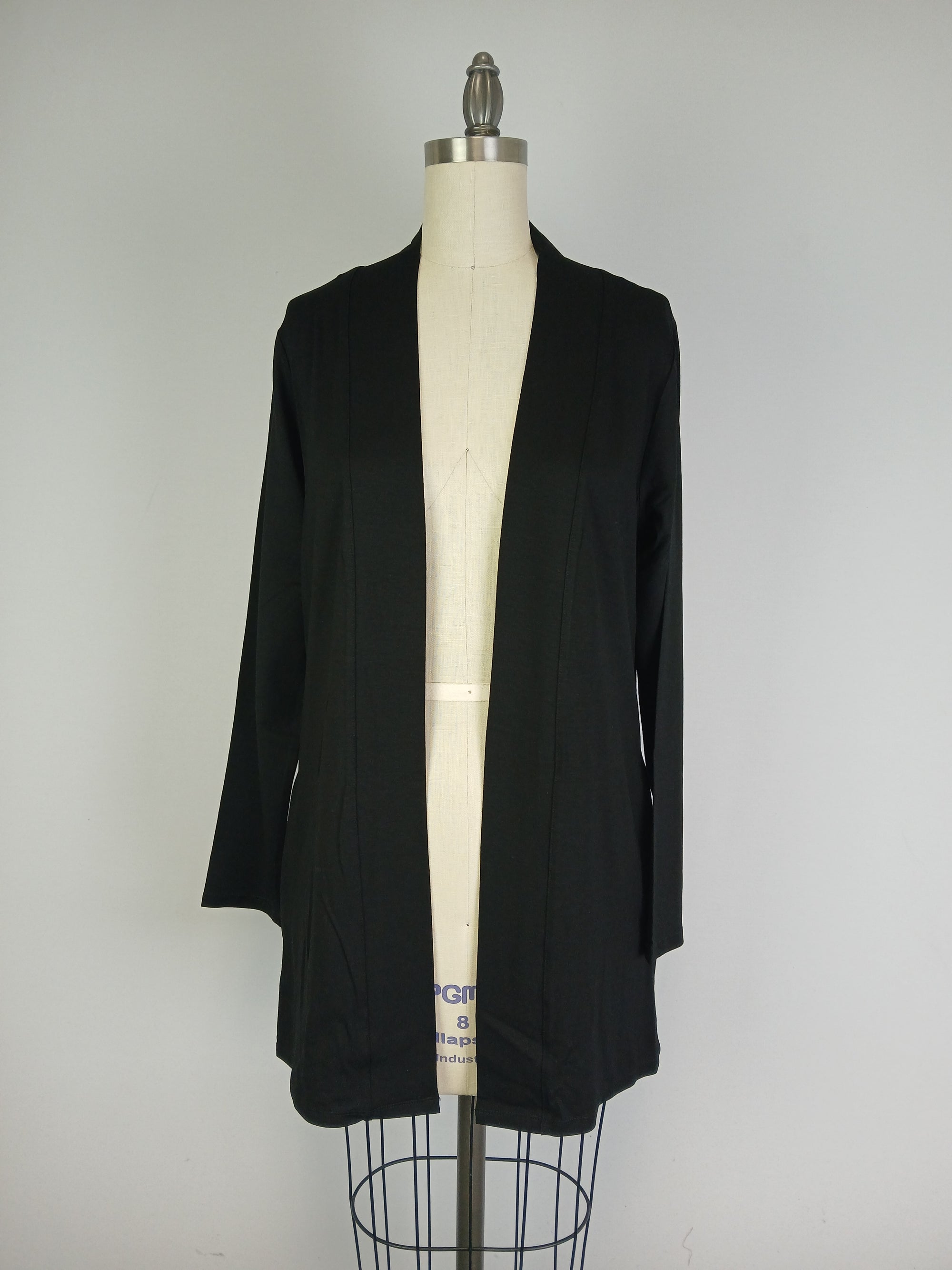 Open Front Cardigan -- Black (D28516CR)
