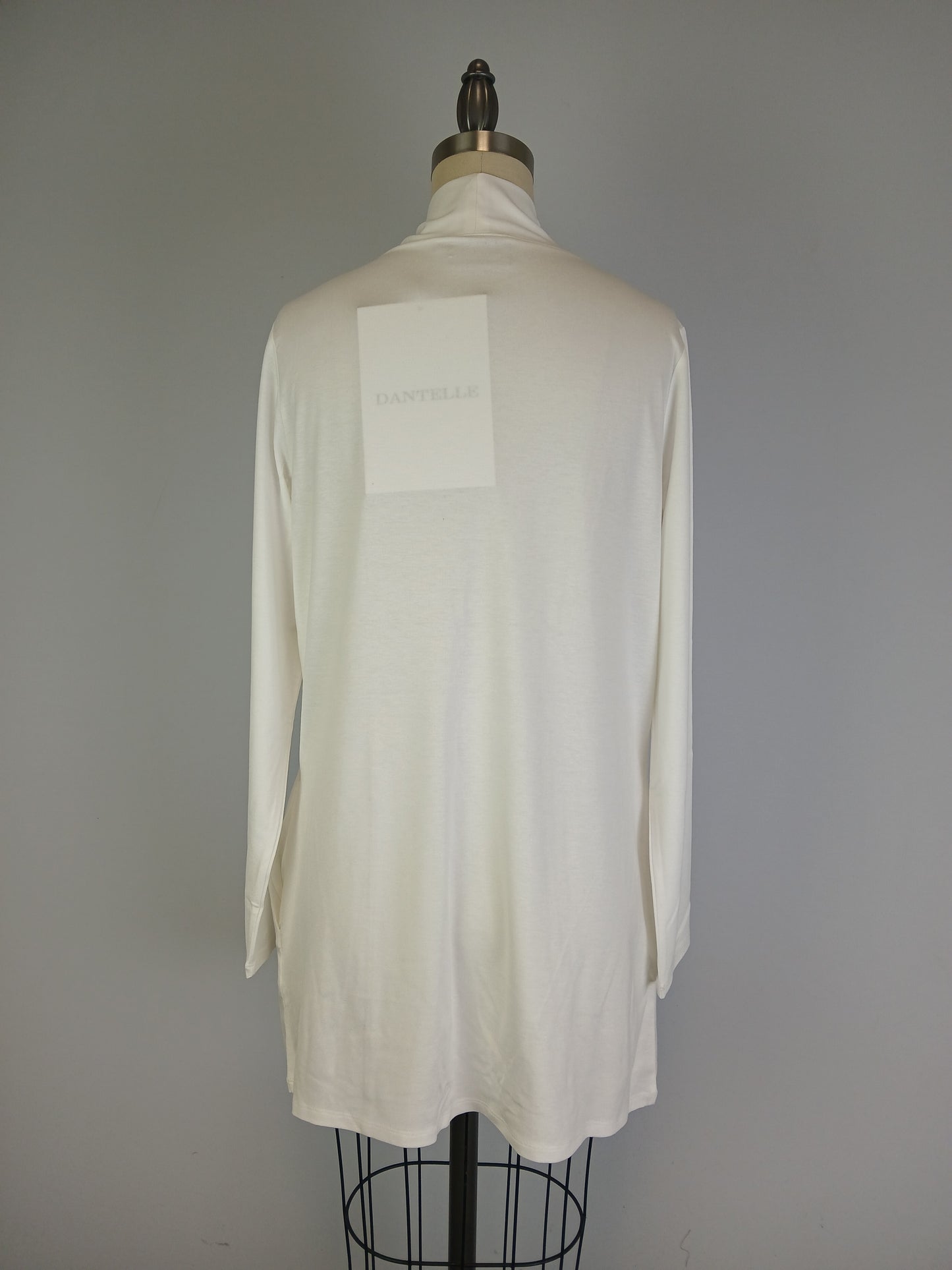 Open Front Cardigan -- Whisper White (D28516CR)