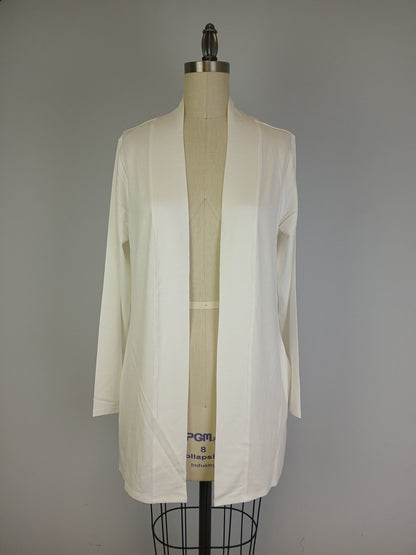 Open Front Cardigan -- Whisper White (D28516CR)