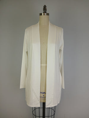 Open Front Cardigan -- Whisper White (D28516CR)
