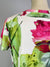 Printed Knit Top -- Pink Floral Design S/S (D28808)