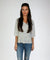 3/4 Sleeve DOT Printed Knit Top D28836 White