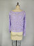 Boatneck Crochet Sweater (D3010) Lavender