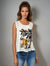 Sleeveless Knit Print Top with Mesh Printed Overlay (D500W)