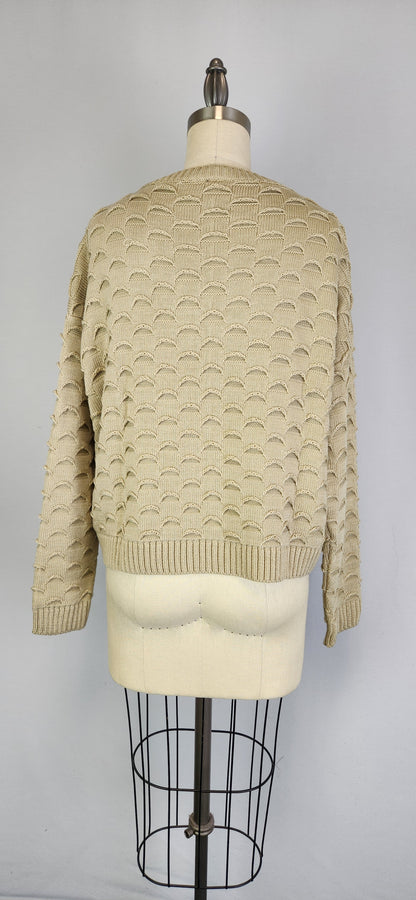 Eyelash Stitch Sweater -- Beige (D9333)