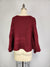 Drop Stitch Oversized Sweater (D9341) Cordovan