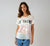 Knit Print Top with Mesh Printed Overlay S/S (D960JT)
