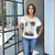 Knit Print Top with Mesh Printed Overlay S/S (D960RV)