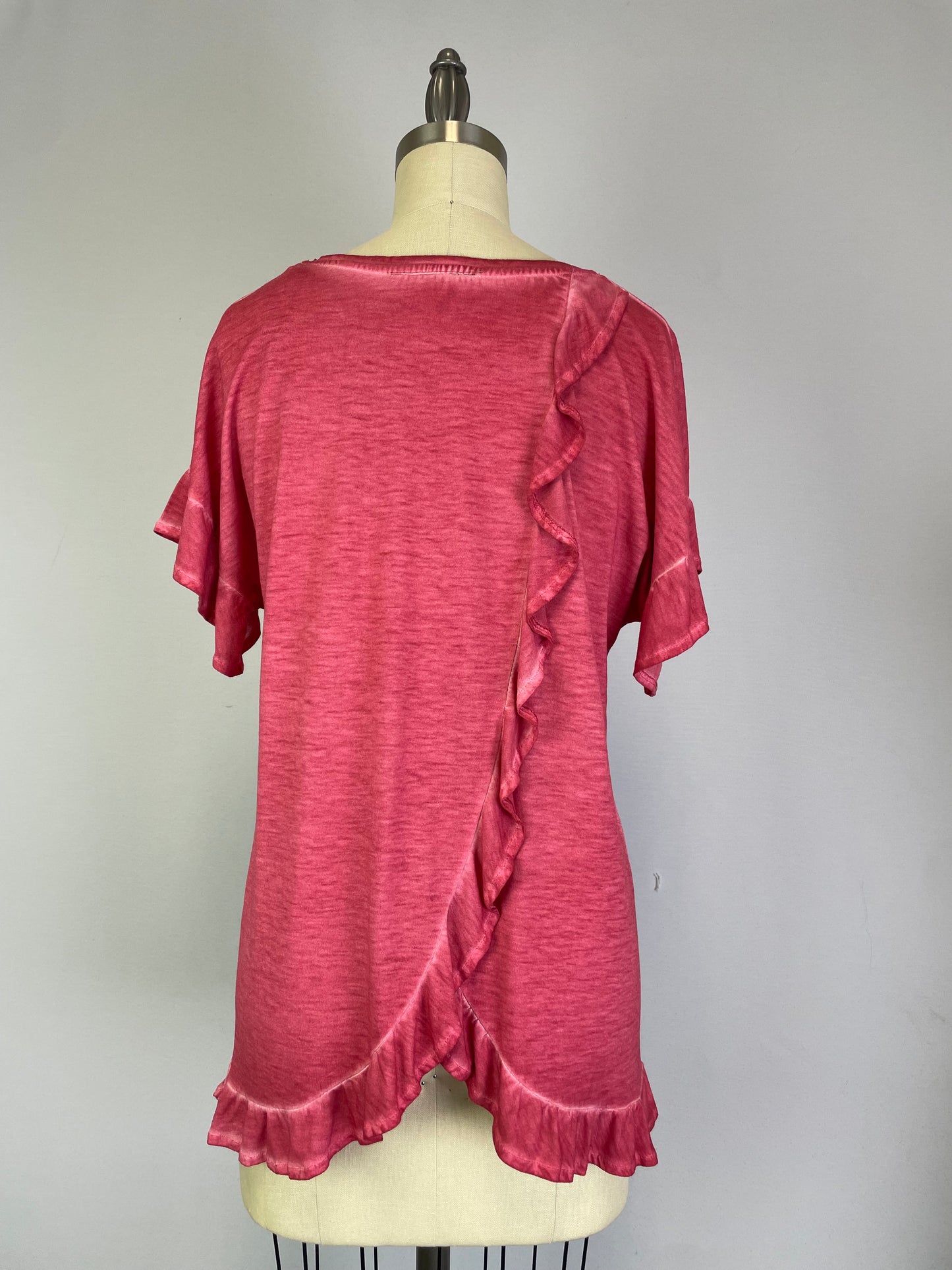 Ruffle Back Swing Top (D190677) Holly Berry S/S