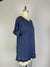 Ruffle Back Swing Top (D190677) New Blue S/S