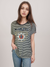 Embroidered Top w extended shoulder -- Navy White S/S (D28663A)