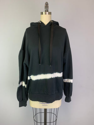 Hooded Cotton Sweatshirt Tie Dye in Navy (Y26536)