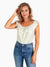 Ruffle Shoulder Top -- White (D190757)