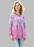 V-Neck Tie Dye Sweatshirt - Cendre Beau (D190610R)