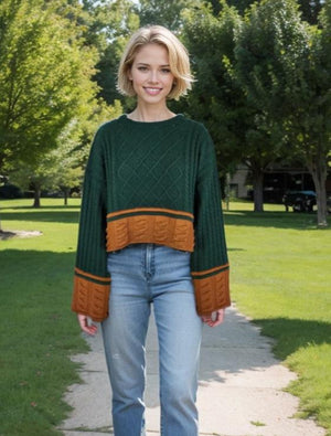 Multi Stitch Oversized Sweater -- Nutshell (D8771)