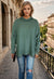 Roll Neck Sweater-like Top - Emerald Green (D190479R)